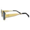 Ochelari de soare unisex Matteo Ferari, rama aurie, lentile negre