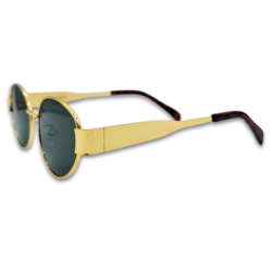 Ochelari de soare unisex Matteo Ferari, lentile verzi, rama aurie