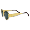 Ochelari de soare unisex Matteo Ferari, lentile verzi, rama aurie