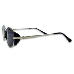 Ochelari de soare unisex Matteo Ferari, lentile negre, rama argintie