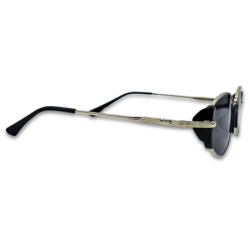 Ochelari de soare unisex Matteo Ferari, lentile negre, rama argintie