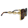 Ochelari de soare pentru femei, Matteo Ferari, animal print, lentile maro