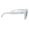 Ochelari de soare unisex Matteo Ferari, lentile albastre, rama alba