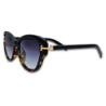 Ochelari de soare pentru femei Matteo Ferari, animal print cu lentile negre degrade